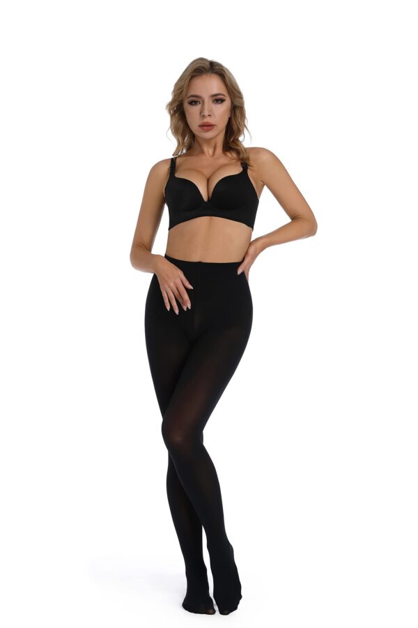 IMMIGOSE Women's High Waist Pantyhose 200 Denier Tights - Nude/Black