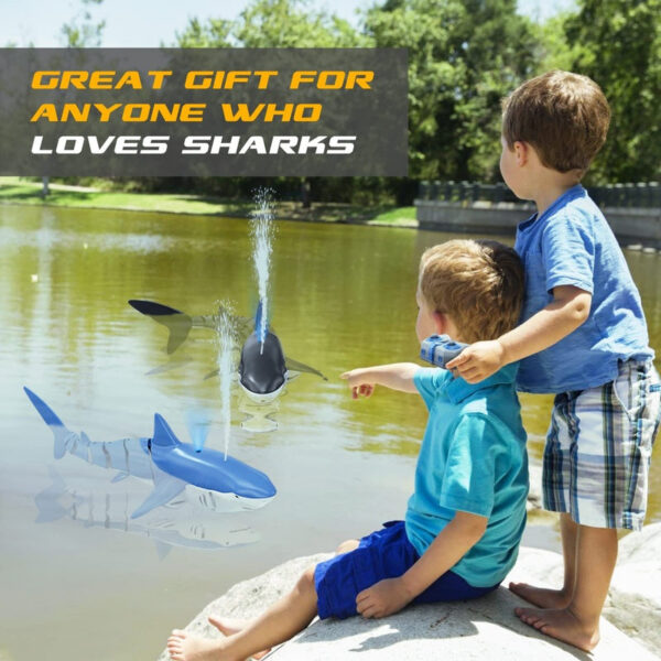 4967ceaf33077aab Smart Rc Shark whale Spray Water Toy Remote Controlled Boat ship Submarine Robots Fish Electric Toys for Kids Boys baby Children