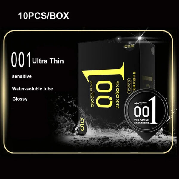 OLO ULTRA THIN CONDOM 0.01 Feeling Penis Sleeve Hyaluronic Acids Rubber Latex Ejaculation Delay Dotted Condoms Intimate Sex Toy