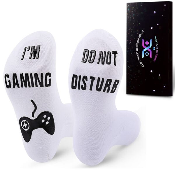 QAPIZM Do Not Disturb I'M Gaming Socks, Men Gifts Ideas Valentines Day Kids