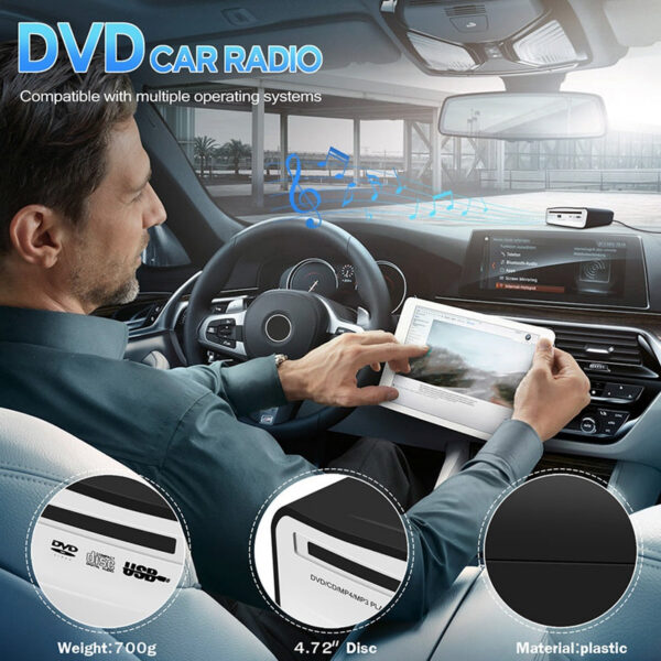 4992bf66d1e0603b 1 PCS Car CD/DVD Dish Box USB 2.0 Interface External Stereo Black For Android Player Radio