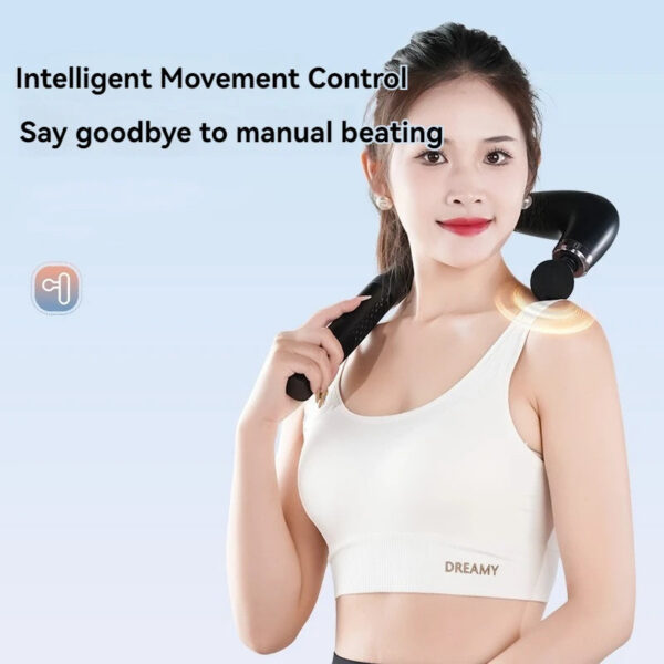 49a7061474291074 2024 New Smart Curved Hook Fascia Gun Electric Massager Massage Hammer Electric Fascia Gun Home Handheld Hammer Back Artifact