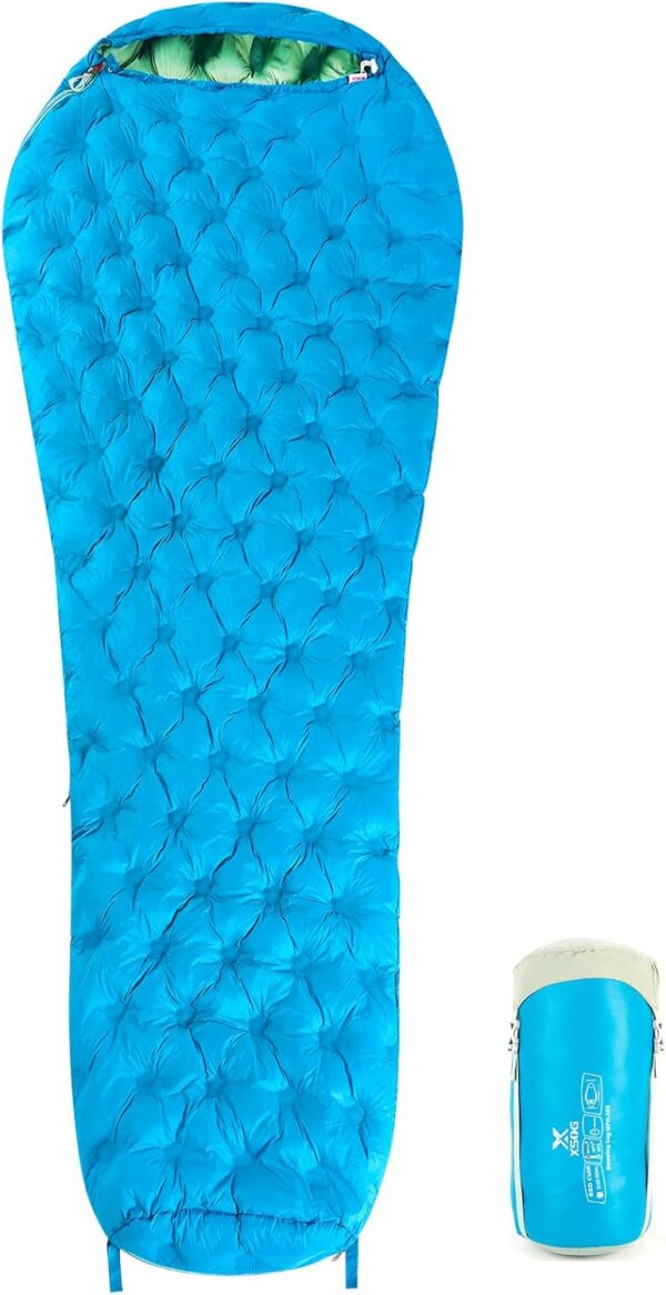 49b6430b78b8db63 Ultralight Down Sleeping Bag for Adults, 1.92lbs 32-55F 650 Fill Down, Lightweight Compact Mummy Backpacking Sleeping Bag for Outdoor Camping and Hiking, Compressible -MFH500