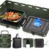 49b9425b6dd149d4 2 Burner Portable Camping Stove Propane, Folding Propane Stove for Camping, Camp Stove with 17,000 BTU,Two Adjustable Burners Gas Camping Stove with Carrying Bag for Outdoor Cooking,BBQ