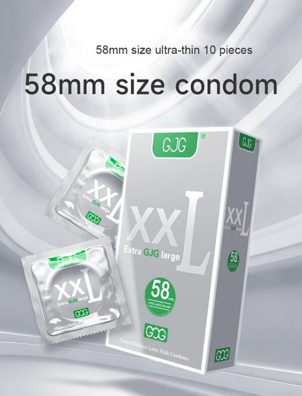 Extra Large 58mm size Ultra Thin Condoms Adults Toys For Men 10pcs XXL G-Spot Penis Sleeve Super Smooth Condones Sex Products
