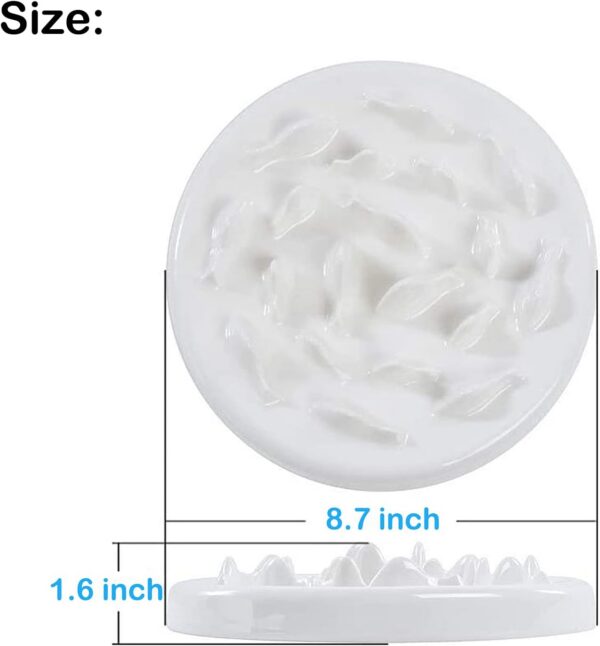 Slow Food Bowl for Cats,Fun Interactive Pet Feeding Bowl,Fish Design Feeding Tray Prevents Cats from Gulping,Indigestion and Obesity,Slow Feeder for Cats and Puppies,Dishwasher Safe.