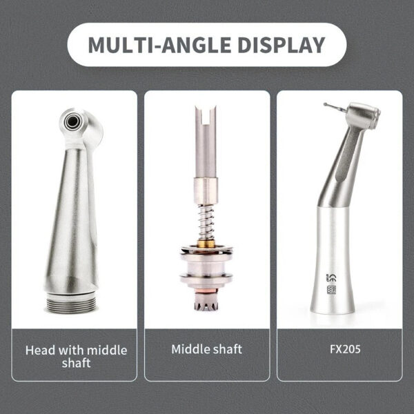 Dental FX Style Slow Speed Set Push Button 1:1 Contra Angle Air Motor Denspay Supplier 2/4 Hole Straight Handpiece