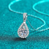 4a037d12cd7d1777 NeeTim 2CT Moissanite Pendant For Women Diamond Necklace Sterling Sliver Plated White Gold Wedding Fine Jewelry for Girl