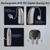 Self-Fitting OTC Aids, Mild to Moderate Loss,Bluetooth Hearing Aid with Invisible Fit Noise Support audifonos