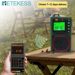 4a24d1651c463116 Retekess TR111 Portable Radios AM FM Mini Ham Shortwave Emergency Amateur Radio Multiband SW VHF WB Alarm Clock