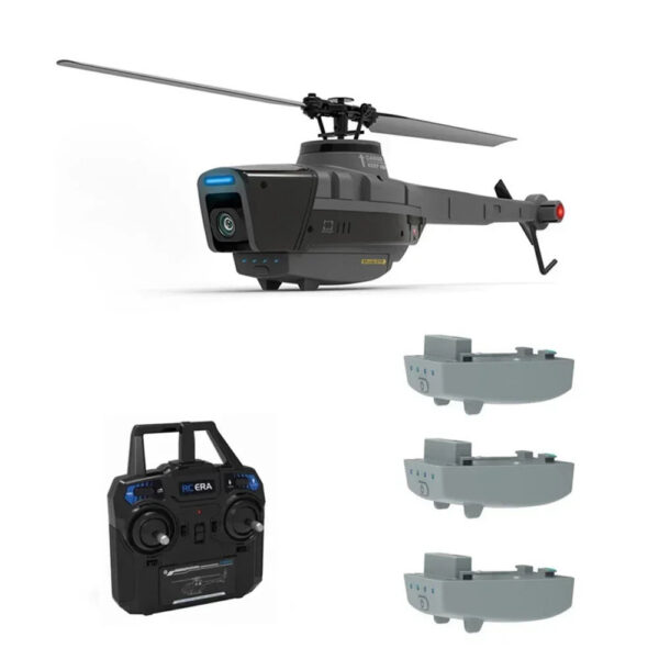 Black Hornet C128 Helicopter 4 Propellers 1080P Camera 6 Axis Electronic Gyroscope Air Pressure for Height Vs C186 RC Drone