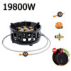19800W 7-Core Stove High-Power Strong Fire Portable Tourist Gas Burner Windproof Electronic Ignition Camping Equipment