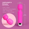 Ava Wand [Clit Stimulator Vibrators] Vibrator Woman Toy Gifts for Women 20 Patterns 8 Speeds of Pleasure Quiet & Small | Adult Sex Toys -Standard - Hot Pink