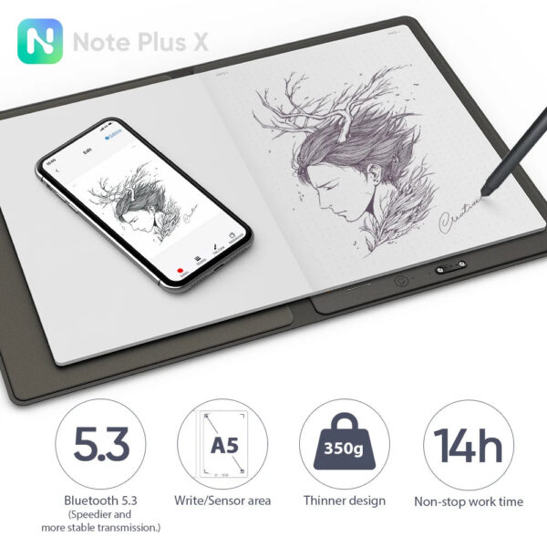 XPPen Deco 640 Graphics Tablet 16K Pressure Levels 16x9cm Drawing Area with 8 Keys 60 Tilt for OSU Game Android Windows Mac