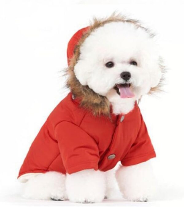 4a5f7f65b76cd945 Cat Dog Doggie Down Jacket Hoodie Coat Pet Clothes Warm Clothing for Small Dogs Winter Black L