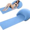4a6141ef6a719a7e Strandmatte mit aufblasbarem Kissen, tragbare Matte, 178 x 76 cm (blau)