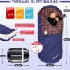 4a7bd2180dbbebdb KingCamp Sleeping Bag for Adults, Cold Weather & Warm Extra Wide Big & Tall XL Portable Waterproof Flannel Sleeping Bags, Essentials Gear Accessories for Camping Backpacking Hiking Indoor & Outdoor