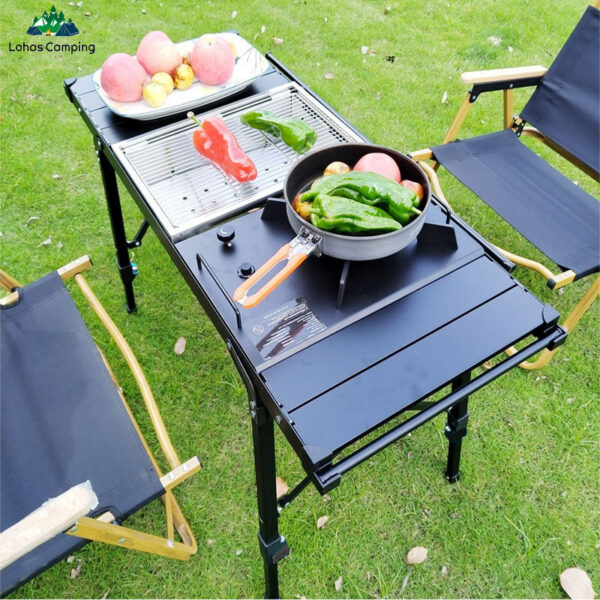 4a89760edb376a95 Lohascamping Portable IGT Burner High power Camping Stove Table Butane flat Folding Gas Furnace igt table