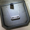 4a929c355ceacd71 S Sterling Sier Electroplated 14K Gold Mobile Three Diamond Women's Necklace