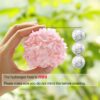 GREENTIME 13” Artificial Hydrangea Flowers Faux Hydrangea Bouquet with 7 Head 3.15” Tiny Hydrangea for Wedding Bouquet Party Home Decor DIY Baby Shower Centerpieces Tables Decoration(Blue)