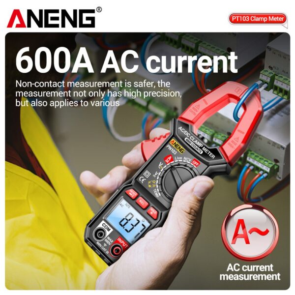 4ab1afe7f486269a ANENG PN103 6000 Counts Digital Clamp Meter Multimeter 600A AC Current AC/DC Voltage Tester Hz Capacitance NCV Ohm Diode Testers