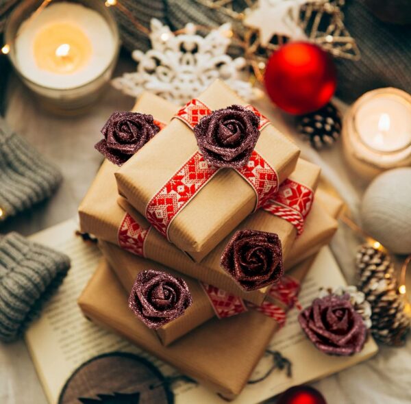 4ab2dd012df3141f IPOPU Artificial Flowers, 25pcs Foam Glitter Roses Glitter Foam Rose Foam Rose with Stem for DIY Wedding Bridal Bouquet Home Party Decoration(Coffee)