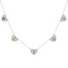 S Sier Heart Women Hollow Diamond Pendant Necklace Female Sparkling 5A Zircon Design Jewelry Girl Holiday