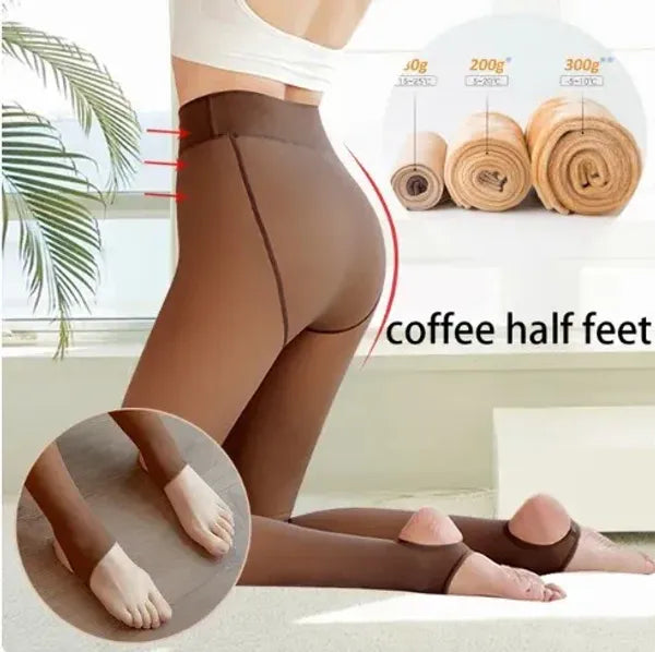 4ab5f69efde4cb7a Women Socks Thermal Tights Woman Sexy Winter Skin Effect Pantyhose Warm Fleece Tight Polar Stockings Legging Sock Pants