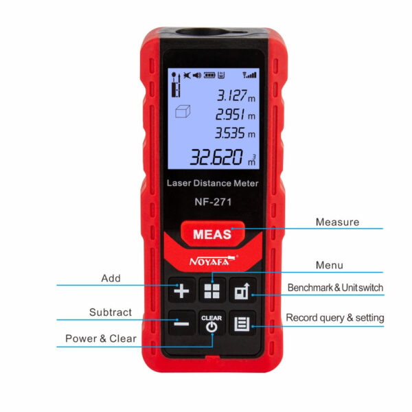4ab7df193c38a6c7 Noyafa NF-271-40M red Distance Meter Electronic Laser Digital Rangefinder Ruler Range Finder Measuring Tape Device