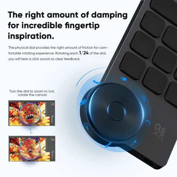 XPPen Wireless Shortcut Remote Express Key Bluetooth 5.0 Customizable shortcut keys for Graphic Tablet Pen Display Monitor