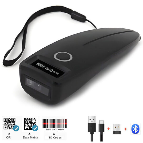 Barcode Wireless 1D 2D Code Scanner USB Bluetooth Mini Pocket QR Reader IOS Android Windows for Mobile Payment
