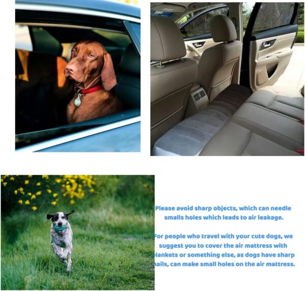 Car Air Mattress Back Seat Gap Pad Fill Extender Mattress for SUV Dogs Kids Adults Travel Bed Cushion Camping Air Couch Sleeping Rest Inflation Bed