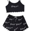 4ad08c55359ec0b2 SweatyRocks Women's Summer Strawberry Print Cami Top and Shorts Sleepwear Pamas Set