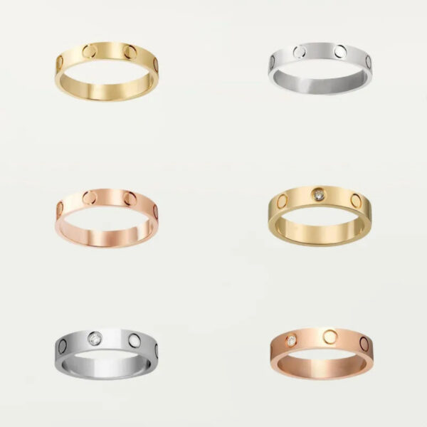 4ad94fd77cc6a7e1 designer ring Screw Mens Rings Woman Classic Lover for Love Wedding Diamond Ring Gold Sier Rose Never Fade Not Allergic -4/5/6mm