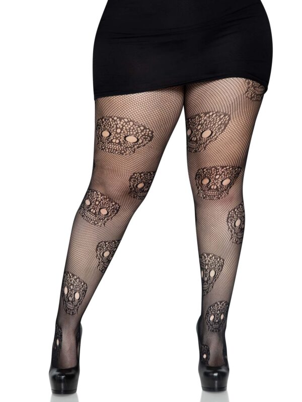 4aee7852879f10a1 Leg Avenue womens Skull Fishnet TightsCostume Hosiery