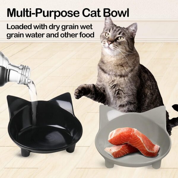 4af3eaf74c90b03d Cat Food Bowl, Anti-Skid Base, Non-Toxic Material, Dishwasher Safe, 14.5cm Diameter