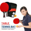 4afdcd6d646e90b1 Table Tennis Racket 2 Rackets & 3 Balls Table Tennis Paddles Professional Ping Pong Paddle with Bag for Beginners Training Game