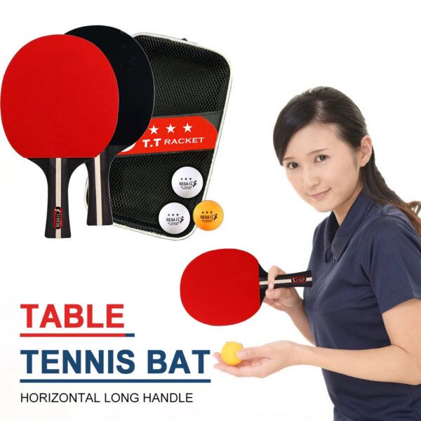 4afdcd6d646e90b1 Table Tennis Racket 2 Rackets & 3 Balls Table Tennis Paddles Professional Ping Pong Paddle with Bag for Beginners Training Game