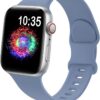4afde7ee6fe1a58b TreasureMax Sport Band Compatible with Apple Watch Bands 38mm 40mm 41mm 42mm 44mm 45mm 49mm,Soft Silicone Strap Compatible for Apple Watch Series 9 Ultra 8 7 6 5 4 3 2 1 SE Men Women Grey 38/40/41MM