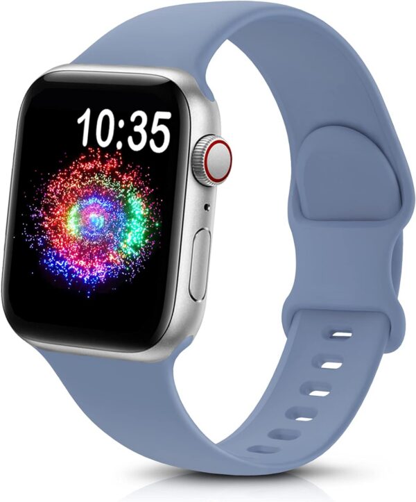 4afde7ee6fe1a58b TreasureMax Sport Band Compatible with Apple Watch Bands 38mm 40mm 41mm 42mm 44mm 45mm 49mm,Soft Silicone Strap Compatible for Apple Watch Series 9 Ultra 8 7 6 5 4 3 2 1 SE Men Women Grey 38/40/41MM