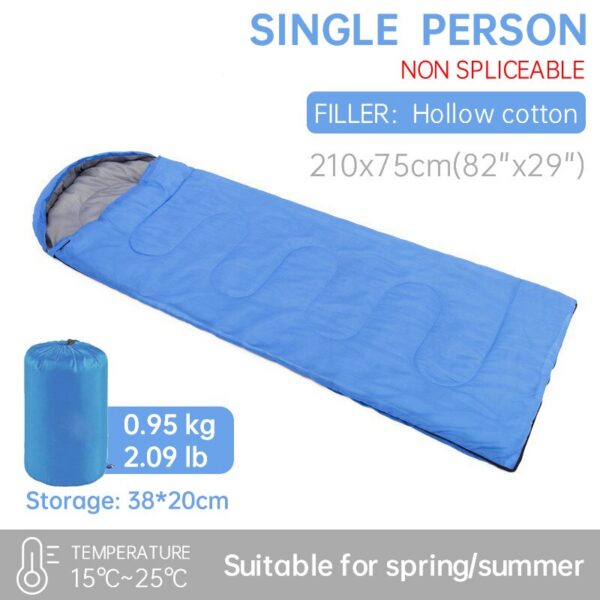 Camping Equipment Sleeping Bag for Outdoor Traveling Hiking Spring Summer Autumn Ultralight Waterproof Envelope Backpacking
