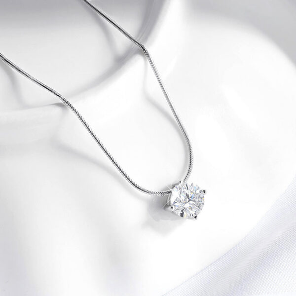 4b39a8bb773af241 Smyoue 0.5-2CT D Color Certified Moissanite Necklace for Women Sparkling Lab Diamond 100% Sterling Sier Pendants Wholesale
