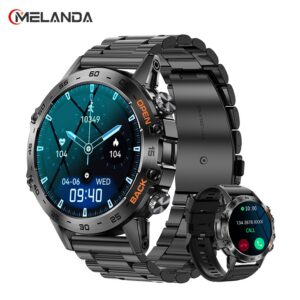 4b462616aeca2f12 MELANDA Steel 1.39" Bluetooth Call Smart Watch Men Sports Fiess Tracker Watches IP67 Waterproof Smartwatch for Android IOS K52