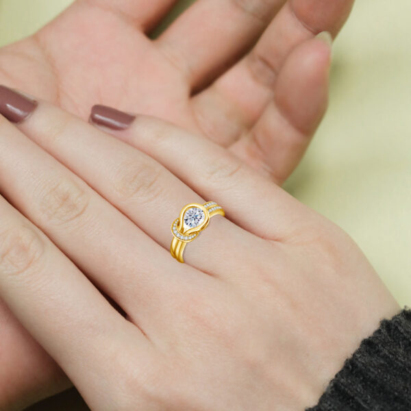 With Certificate Bow Knot Moissanite Ring For Women Wedding Band 7mm 1.2ct Engagement Jewelry Brand Bride Gift Trending