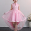 New Design Kids Dress For 4-12 Girls Wedding Party Tailing Tulle Elegant Princess Sleeveless Children’s Dresses