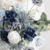 YYHUAWU Artificial Flowers Combo Box Set Gradient Color Flower Leaf with Stems for DIY Wedding Bouquets Centerpieces Baby Shower Party Home Decorations Peach