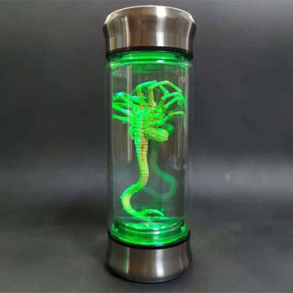 4b6d0ccb37864828 Alien Glow Jar Xenomorph Specimen Facehugger Embryo Glass Jar Movie Prop Replica Home Decor Desktop Crafts Sculpture Decoration