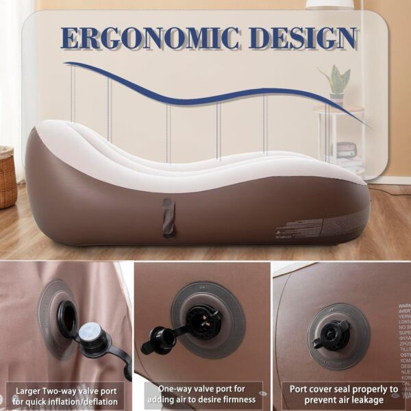 DIMAR GARDEN Inflatable Couch Wavy Air Sofa Inflatable Chaise Lounger for Indoor and Outdoor