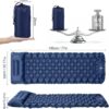 Kiaitre Isomatte Selbstaufblasend, 9CM Ultraleichte Aufblasbare Luftmatratze mit, Tragbare Kompakte Camping Matratze Luft Isomatte für Camping, Wandern, Rucksackreisen und Wanderreisen