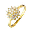 1.5 Carats for Women Engagement Bizuteria Anillos Gemstone 14K Yellow Gold Diamond Wedding Ring Box